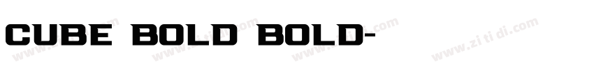 Cube Bold Bold字体转换